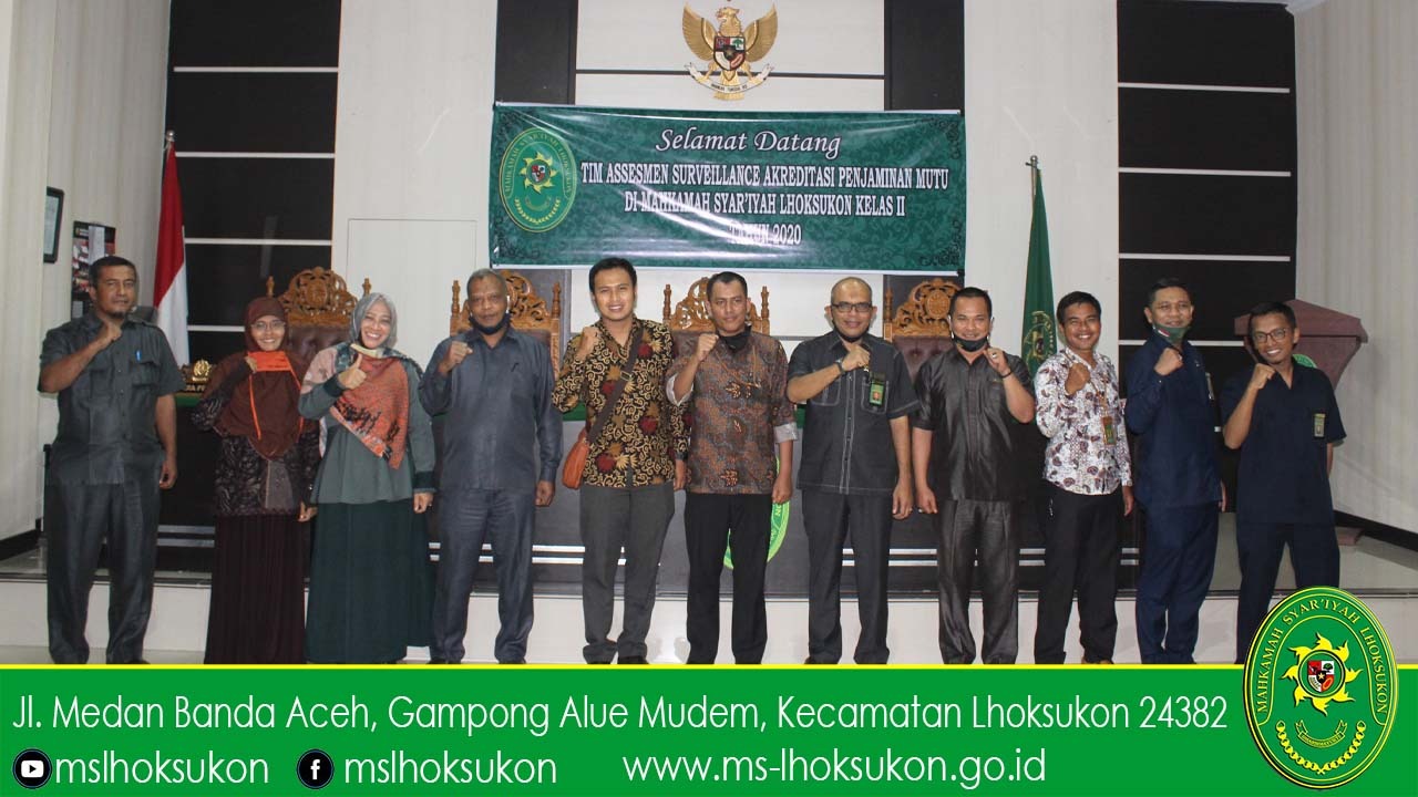 MS Lhoksukon Menerima Kunjungan Tim Assesmen Surveillance APM Tahun 2020