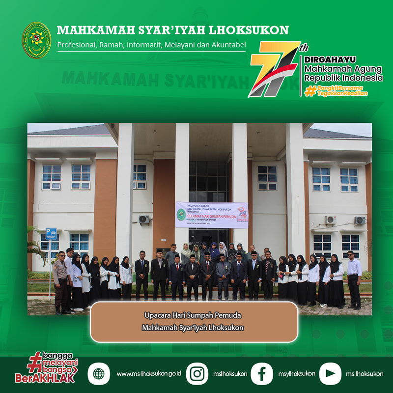 Upacara Peringatan Hari Sumpah Pemuda Tahun 2022