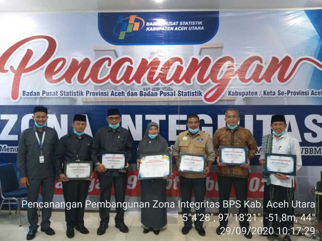 Ketua Mahkamah Syar’iyah Lhoksukon Menghadiri Acara Pencanangan Pembangunan Zona Integritas BPS SE-Provinsi Aceh