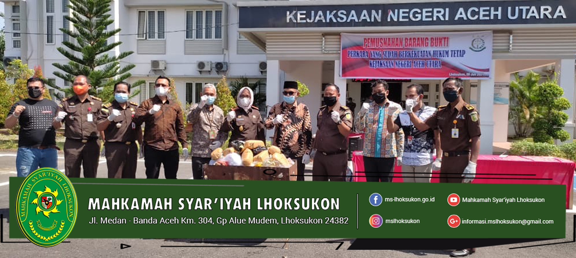 Ketua MS Lhoksukon menghadiri Pemusnahan Barang Bukti di Kejaksaan Negeri Aceh Utara