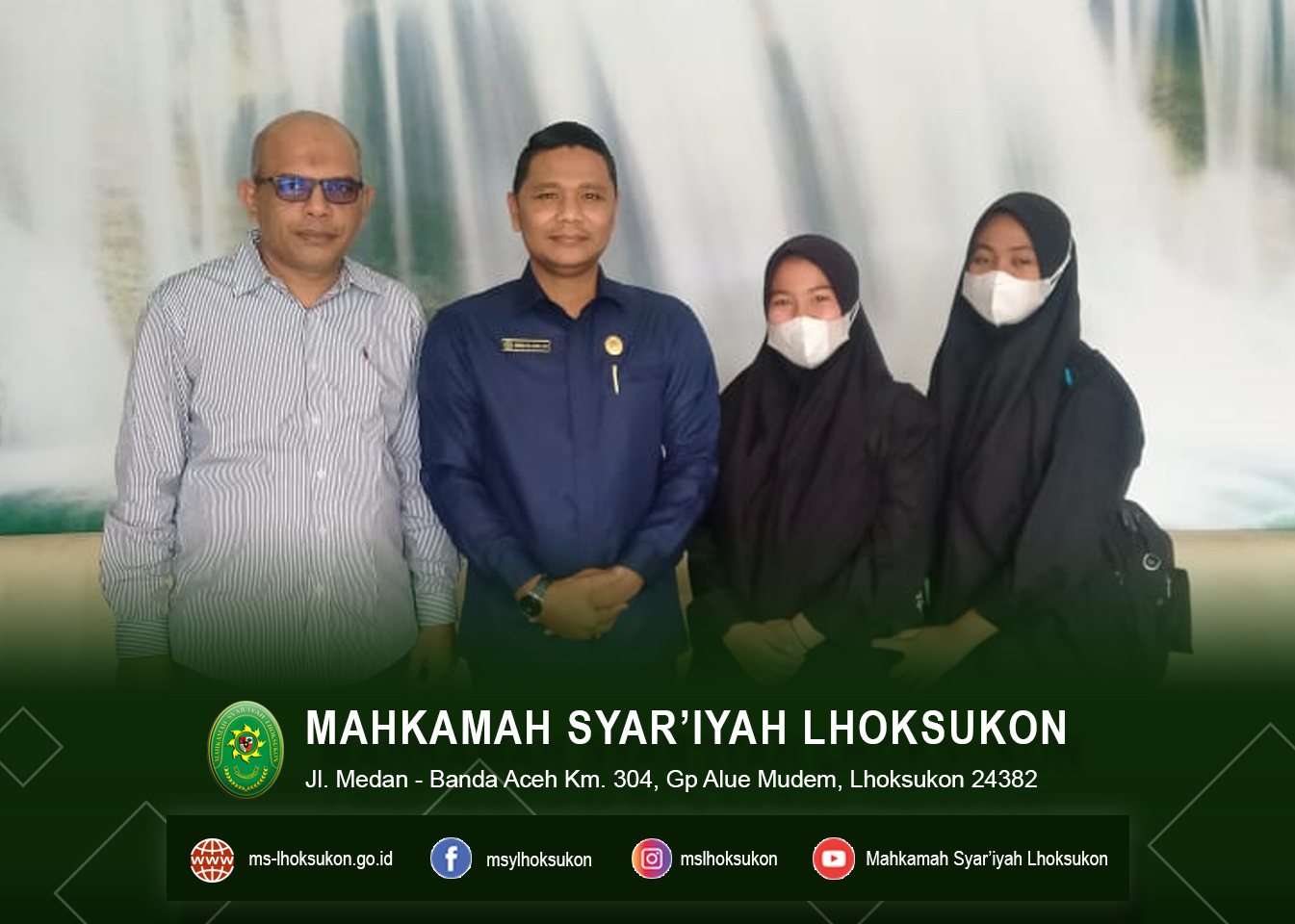 Mahkamah Syar’iyah Lhoksukon menerima Siswi PKL