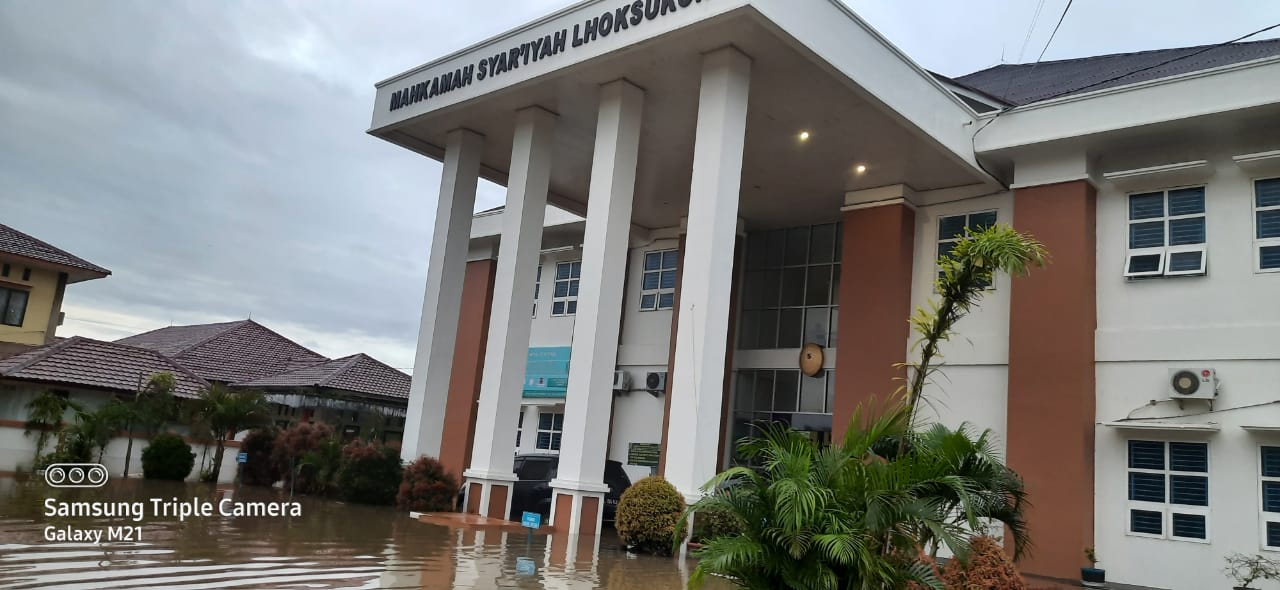 Musibah Banjir Melanda Mahkamah Syar’iyah Lhoksukon