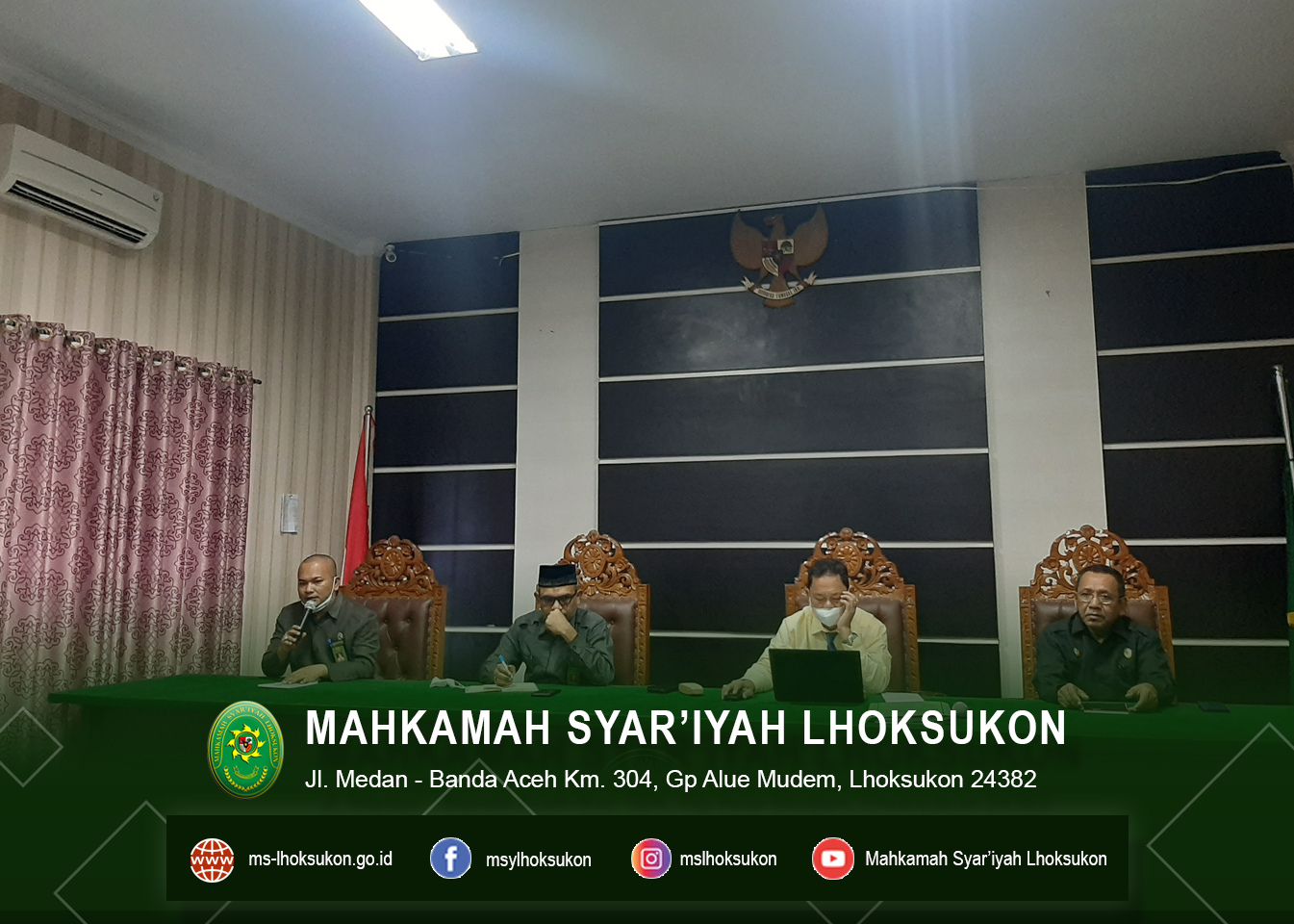 Tim Pembinaan dan Pemeriksaan Teknis dan Administrasi Yustisial berkunjung ke MS Lhoksukon