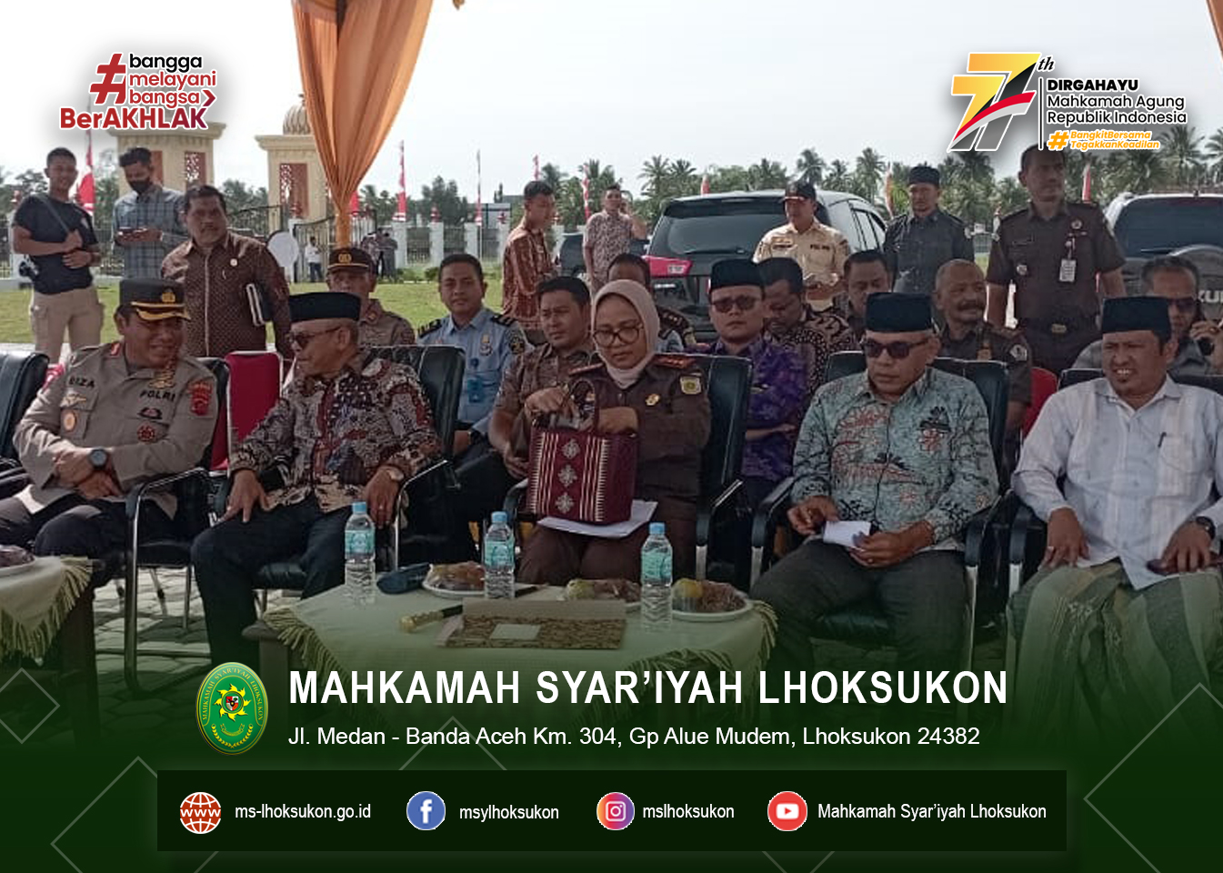 MS Lhoksukon menghadiri Pelaksanaan Uqubat Cambuk