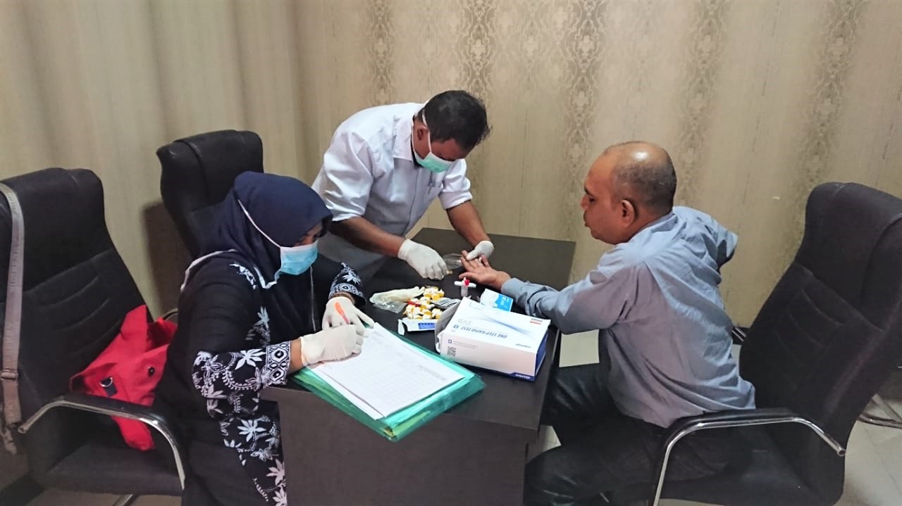 Rapid Tes Covid di Mahkamah Syar’iyah Lhoksukon