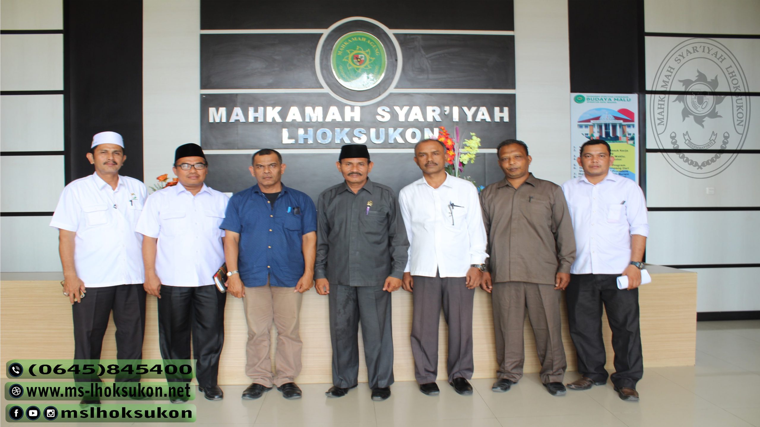 Kunjungan Dinas Syariat Islam Aceh Ke Mahkamah Syar’iyah Lhoksukon