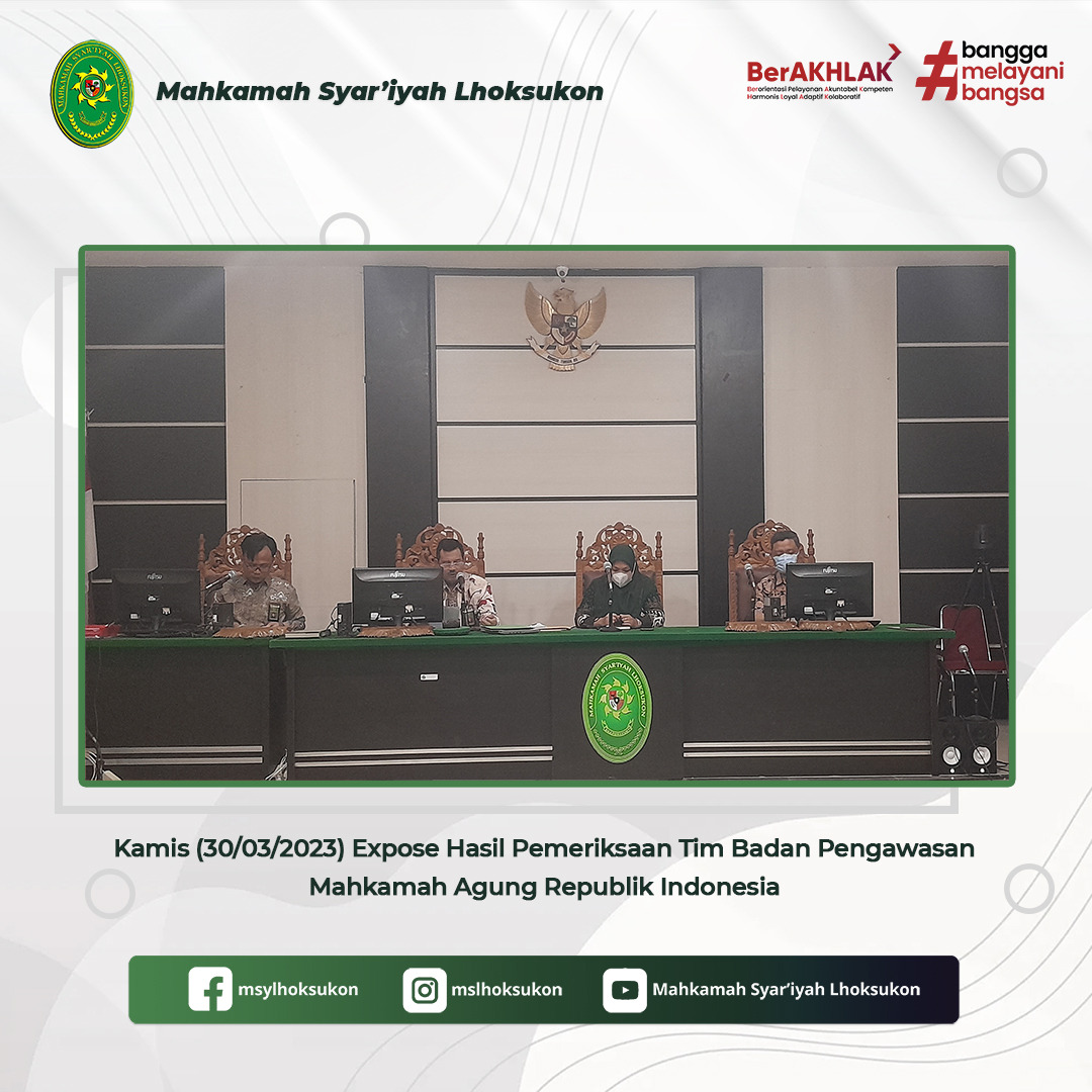 Expose Hasil Pemeriksaan Reguler Bawas MA-RI