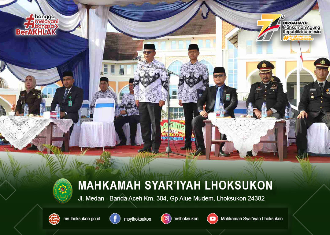 MS Lhoksukon menghadiri Upacara Peringatan Hari Guru Nasional dan HUT PGRI Ke-77