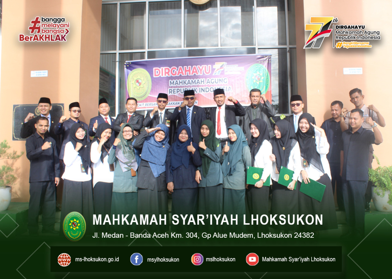 MS Lhoksukon memperingati HUT MA-RI Ke – 77