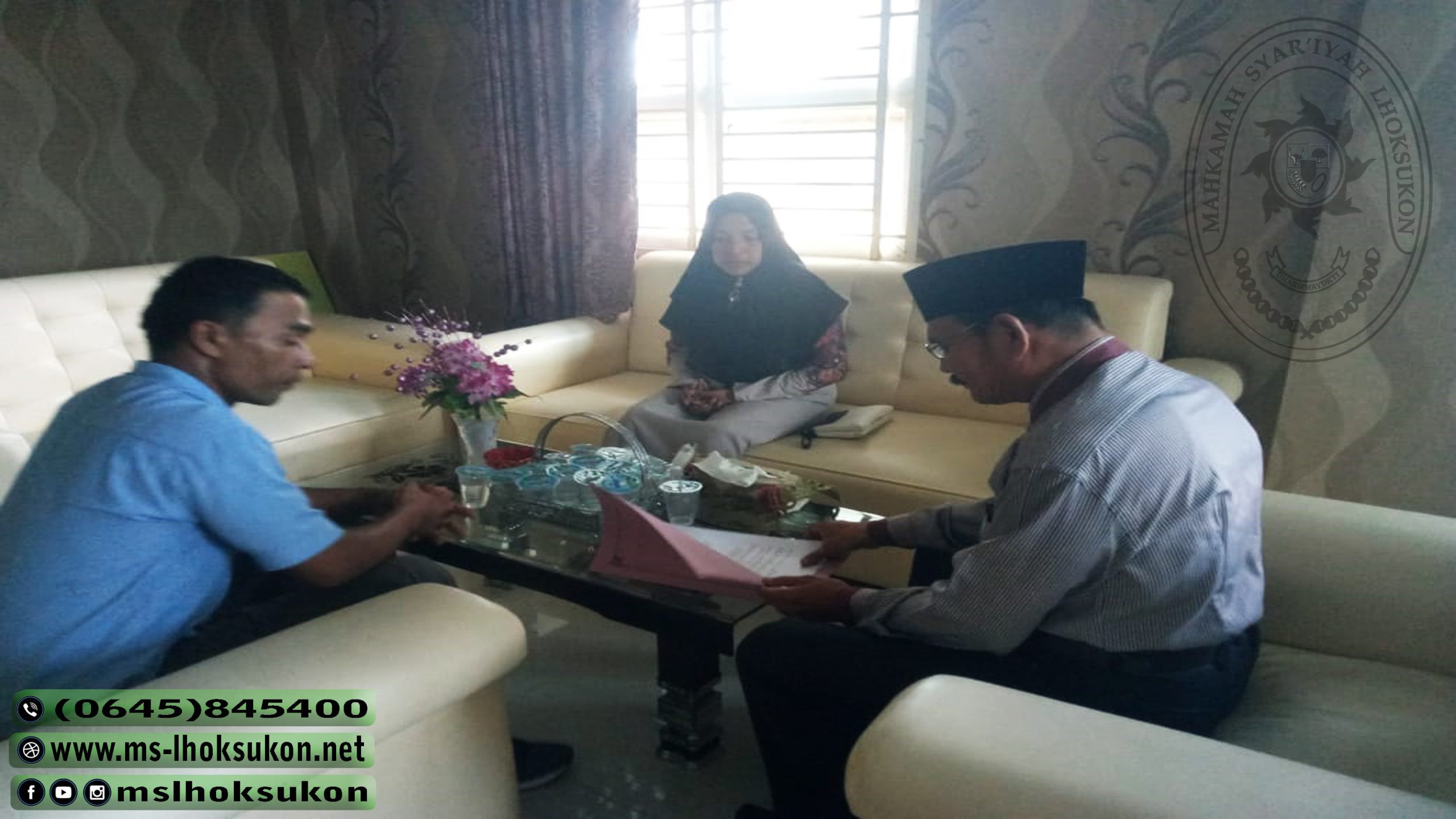 Mediasi Berhasil Oleh Ketua Mahkamah Syar’iyah Lhoksukon