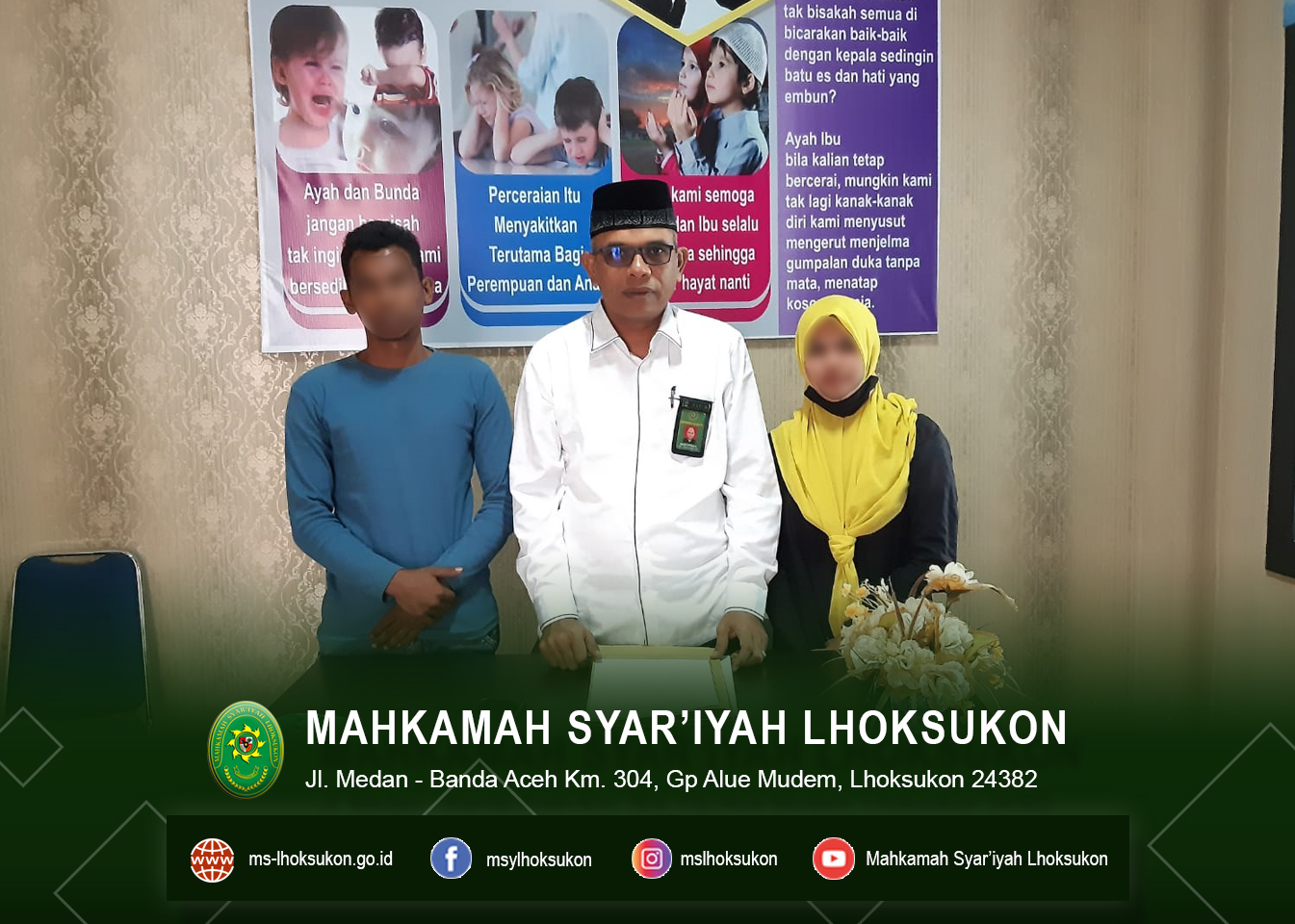 Mediasi Berhasil Oleh Ketua Mahkamah Syar’iyah Lhoksukon