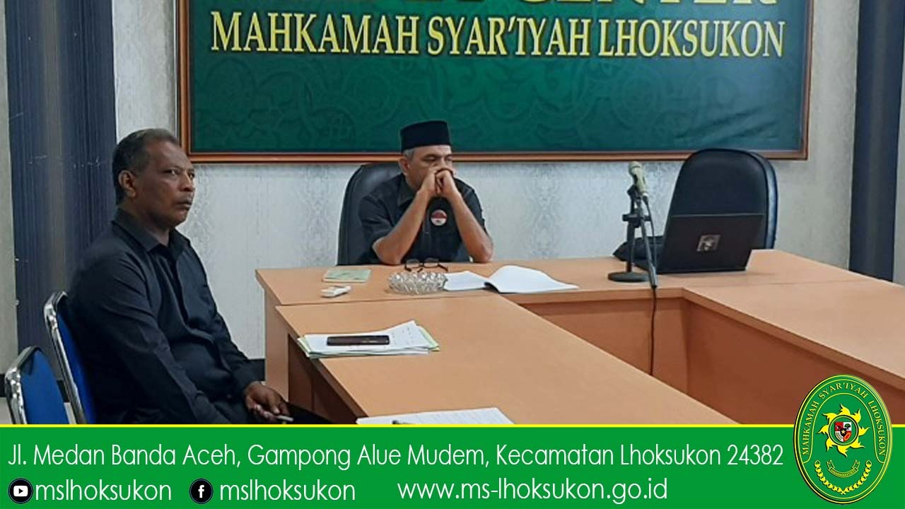 MS Lhoksukon mengikuti Entry Meeting Desk Evaluation Zona integritas