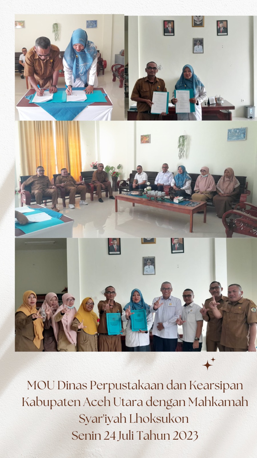 MoU MS Lhoksukon dengan Dinas Perpustakaan dan Kearsipan Kab.Aceh Utara