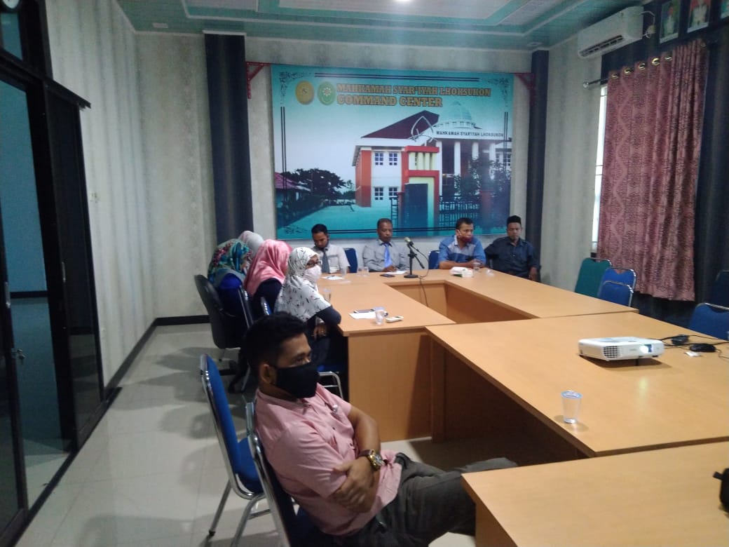 Panitera dan Pejabat Kepaniteraan mengikuti Pembinaan dan Pengawasan dari MS Aceh Secara Virtual