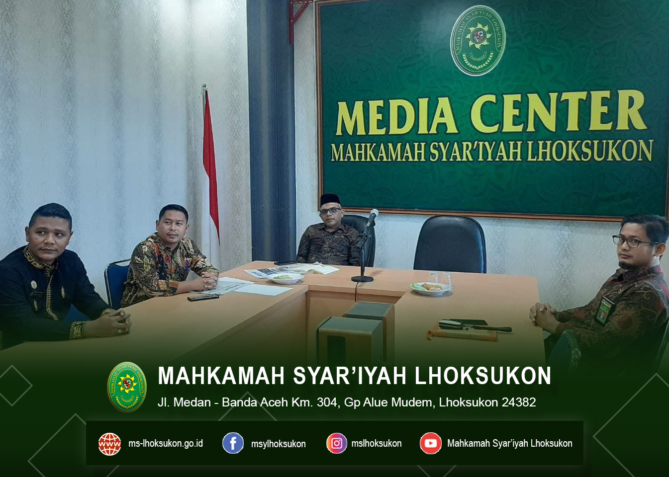 MS Lhoksukon Mengikuti Sosialisasi Pembangunan Zona Integritas Oleh Ditjen Badillag