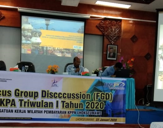 Kasubbag PTIP MS Lhoksukon mengikuti FGD indikator Kinerja Pelaksanaan Anggaran Tahun 2020