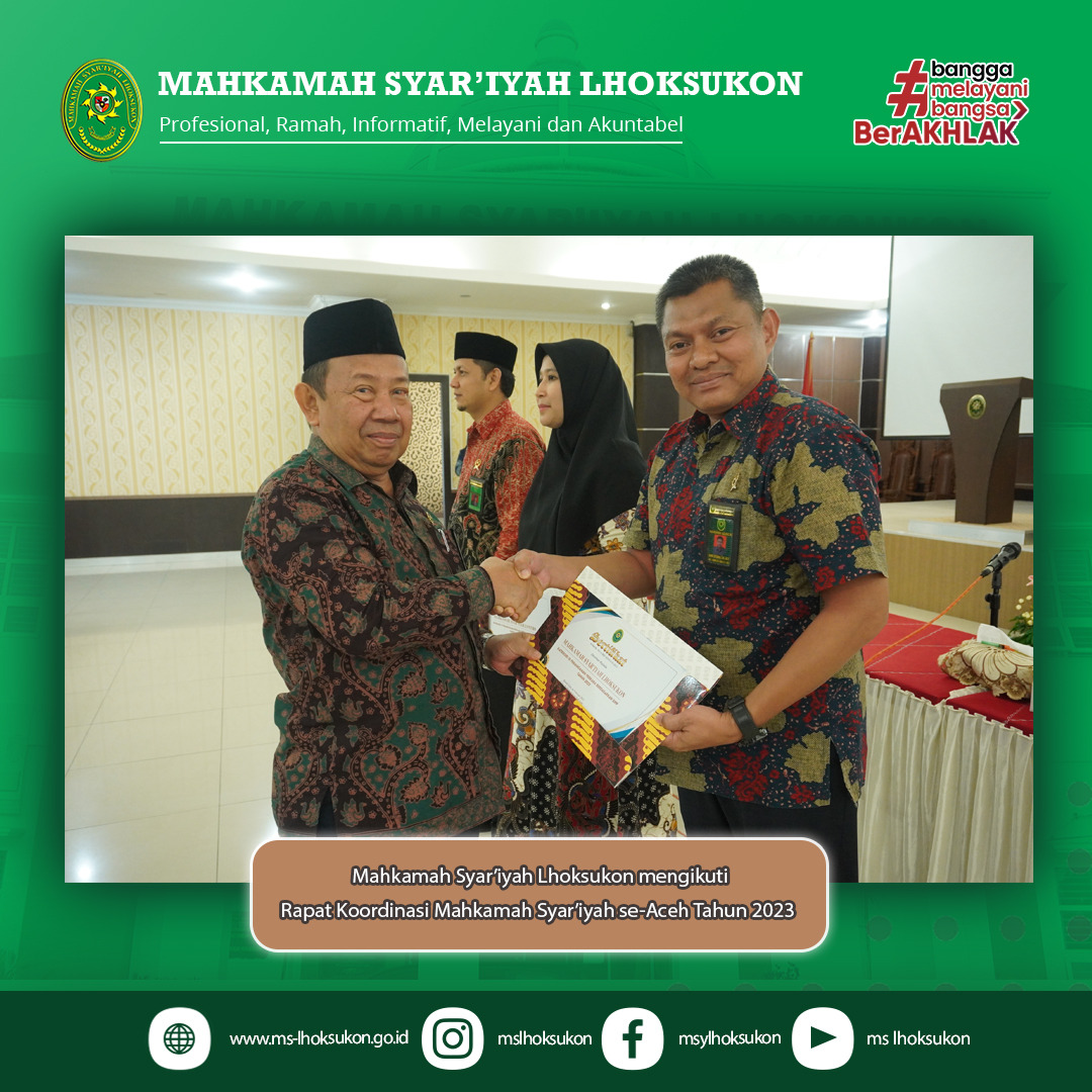 MS Lhoksukon Mengikuti Rakor Pimpinan Tahun 2023