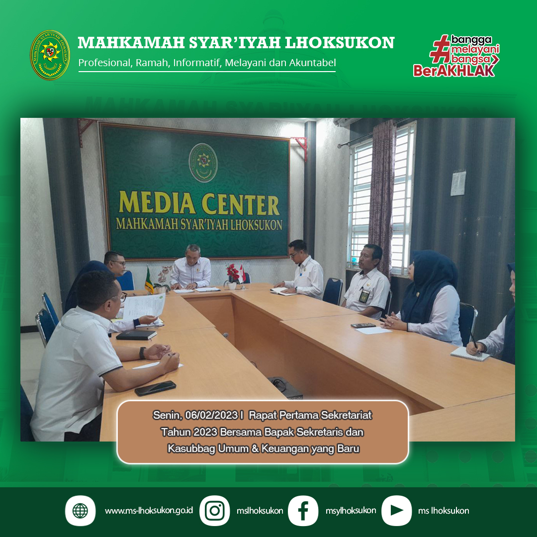 Rapat Sekretariat Bersama Sekretaris dan Kasub Umum Keuangan Baru