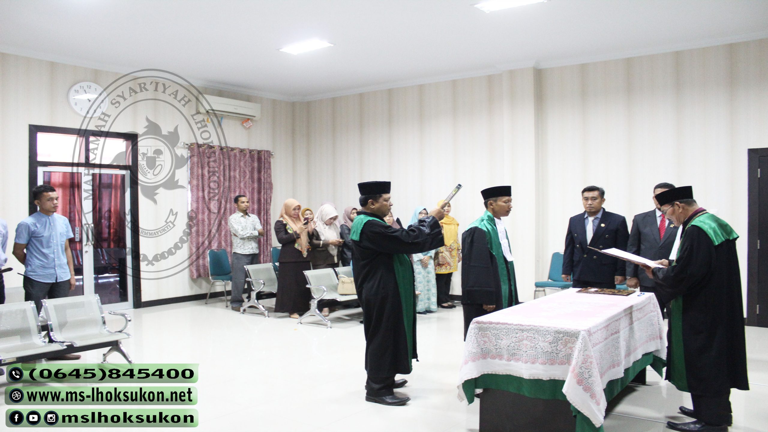 Pelantikan Hakim Pratama Madya Riki Dermawan, S.H.I