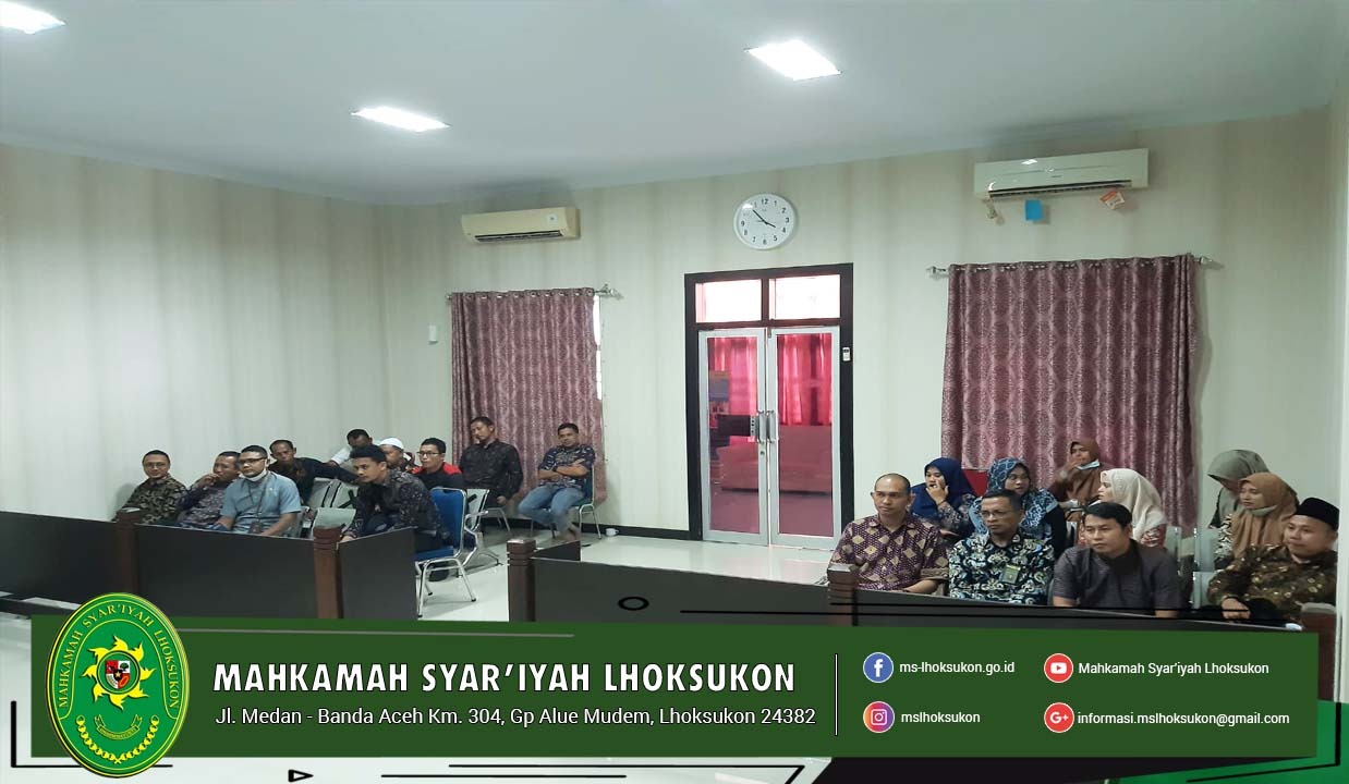 Rapat Bulanan Mahkamah Syar’iyah Lhoksukon