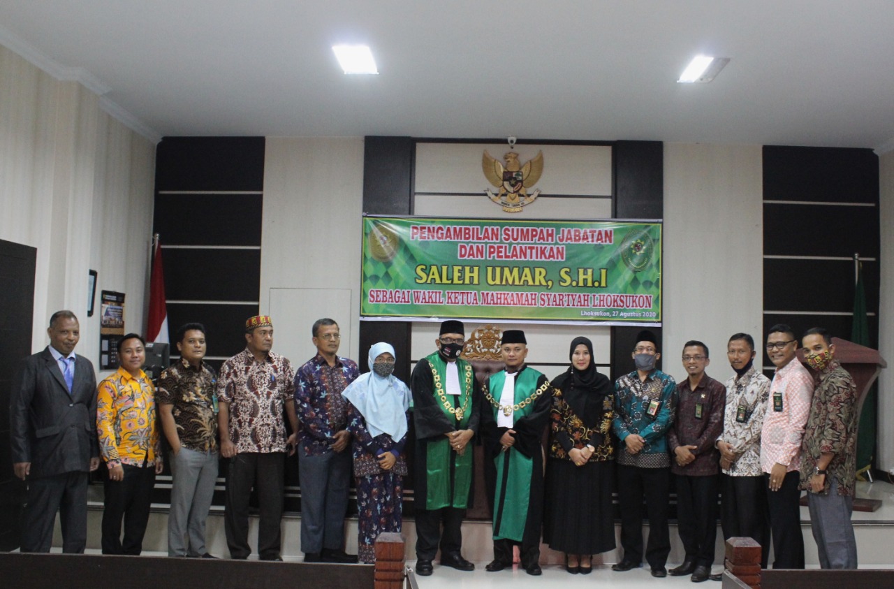 Pelantikan Wakil Ketua Mahkamah Syar’iyah Lhoksukon