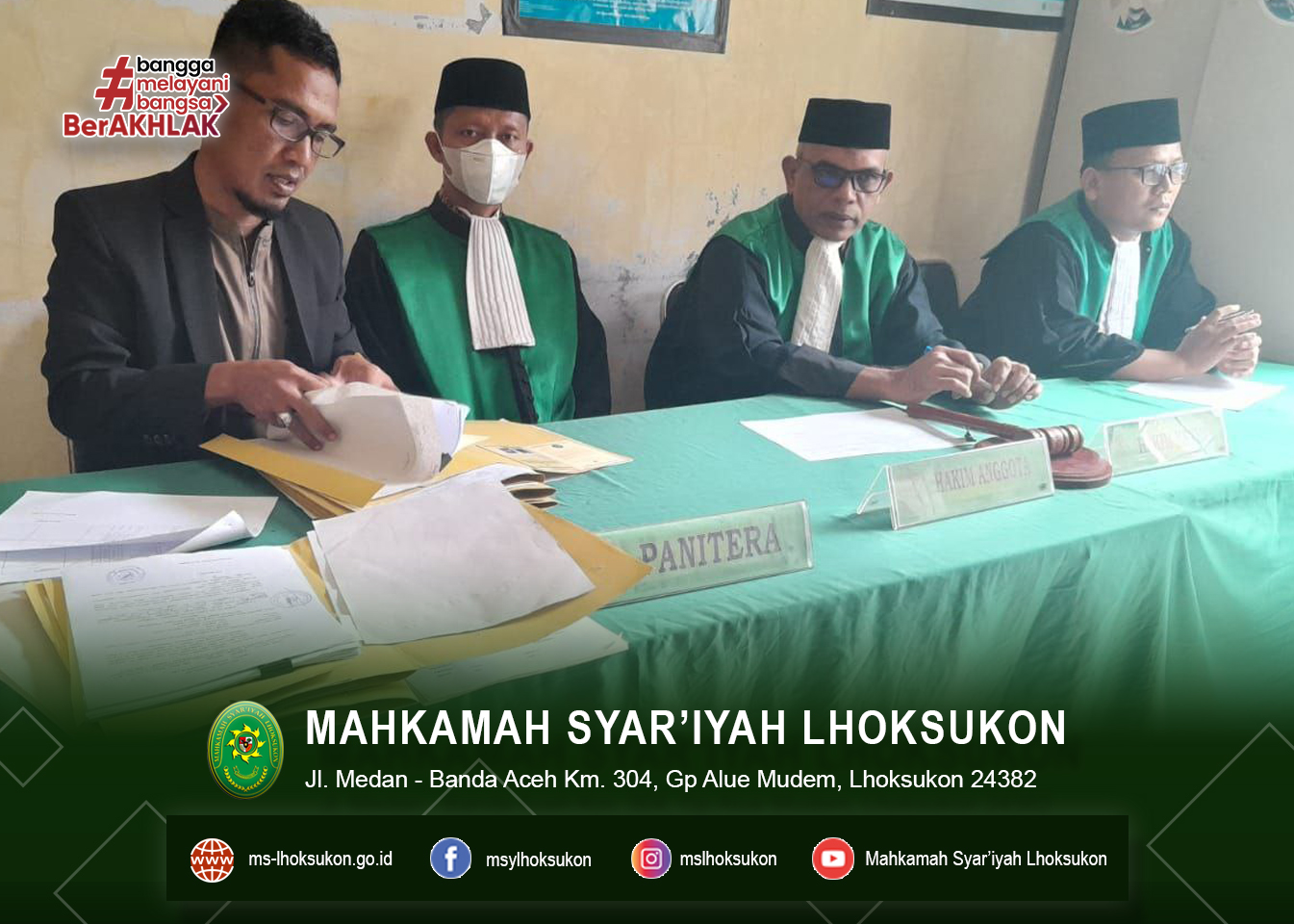 Sidang Keliling Mahkamah Syar’iyah Lhoksukon di KUA Samudera