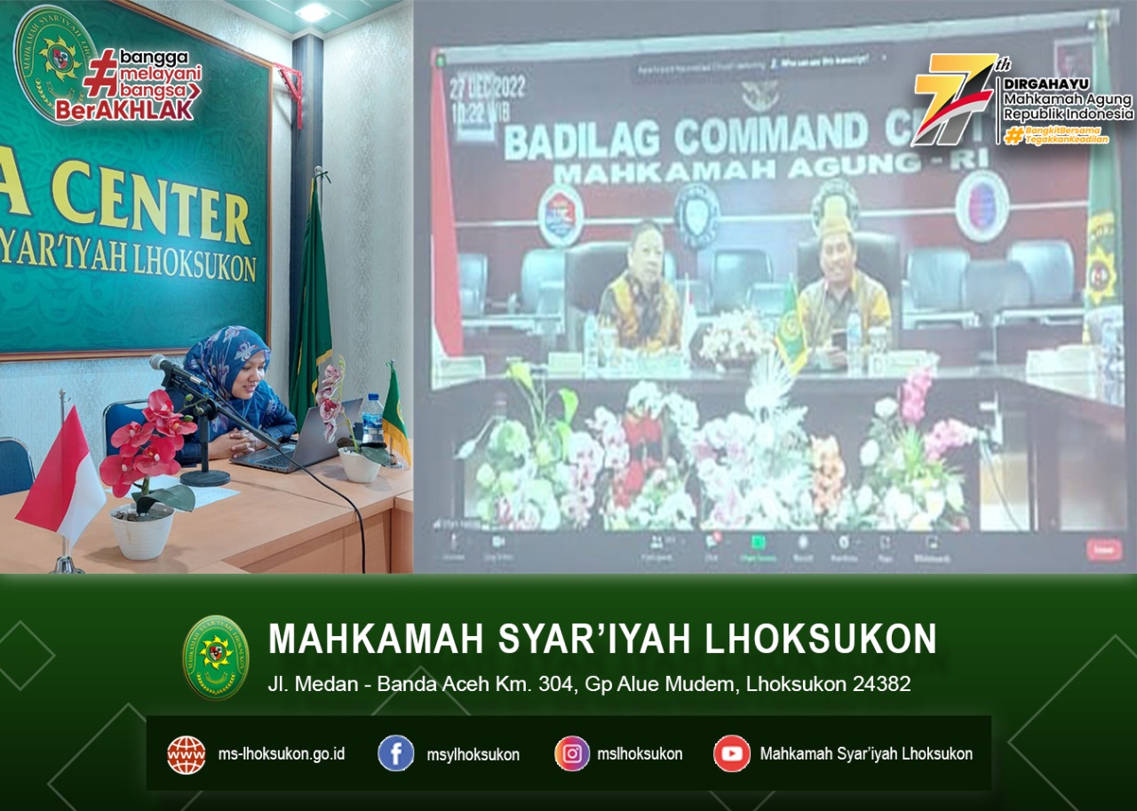 Wakil Ketua MS Lhoksukon Mengikuti Penandatangan MoU Secara Virtual