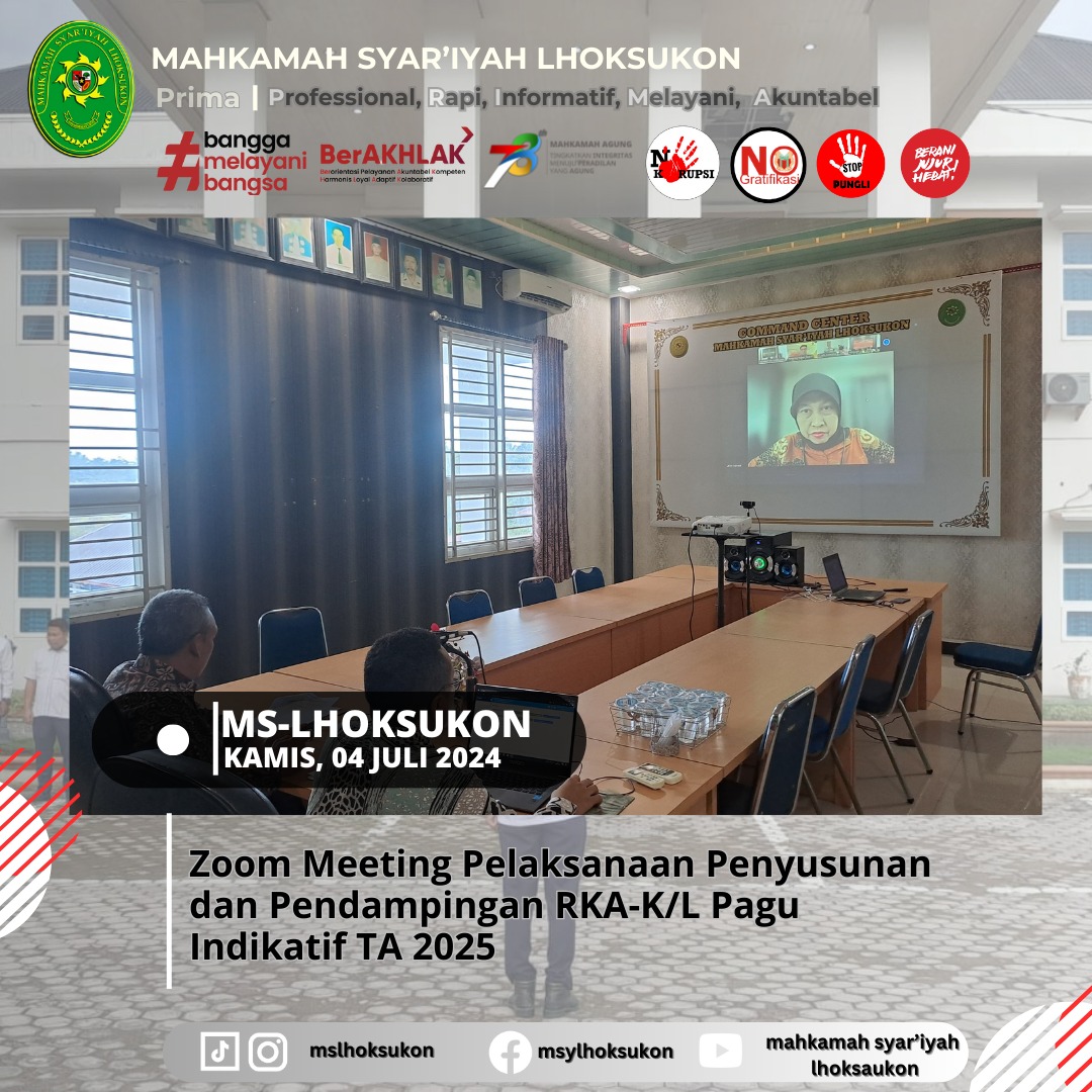 Zoom Meeting Pelaksanaan Penyusunan