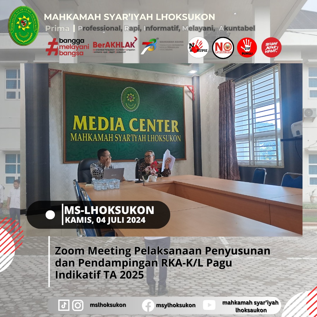 Zoom Meeting Pelaksanaan Penyusunan