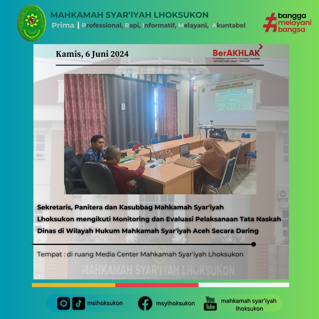 monev Pelaksanaan tata naskah dinas