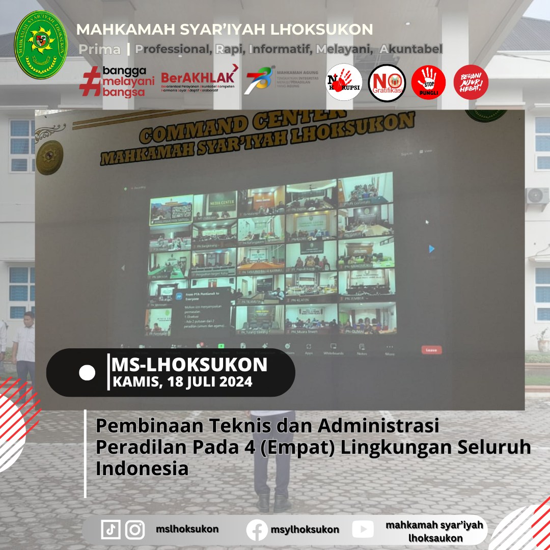 PEMBINAAN TEKNIS DAN ADMINISTRASI PERADILAN