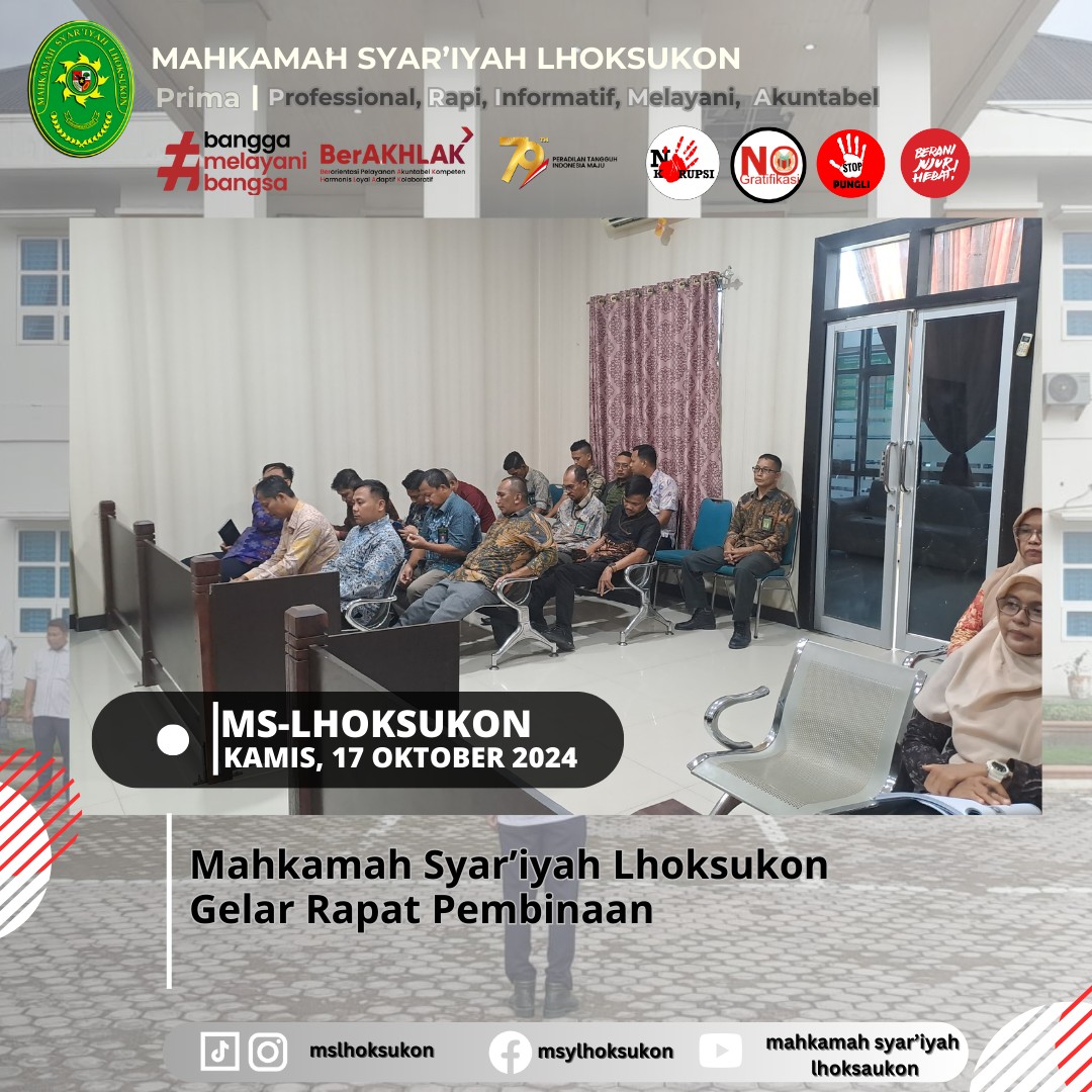 Mahkamah Syar'iyah Lhoksukon Gelar Rapat Pembinaan2