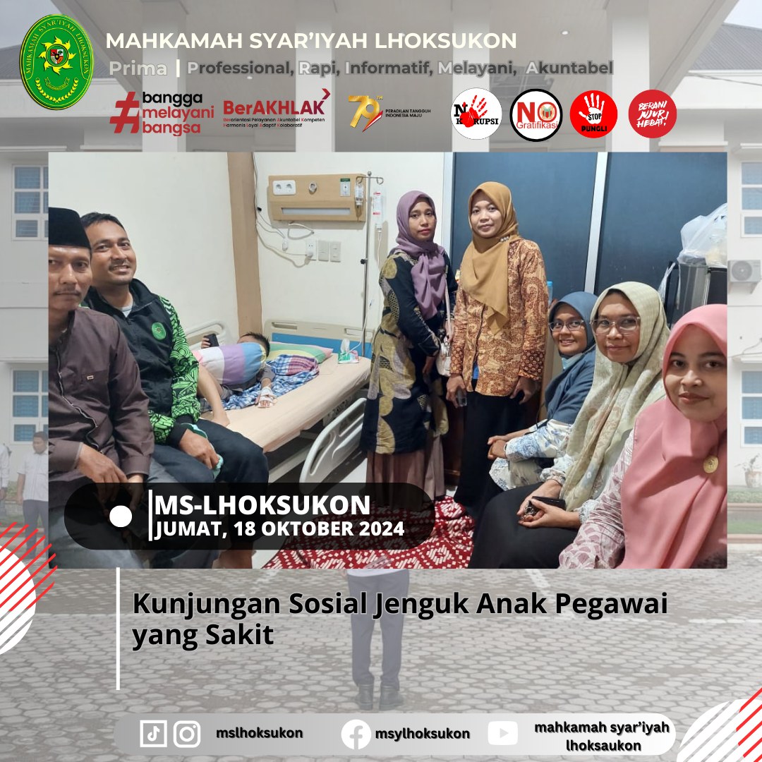 kunjungan sosial Jenguk Anak Pegawai Yang Sakit