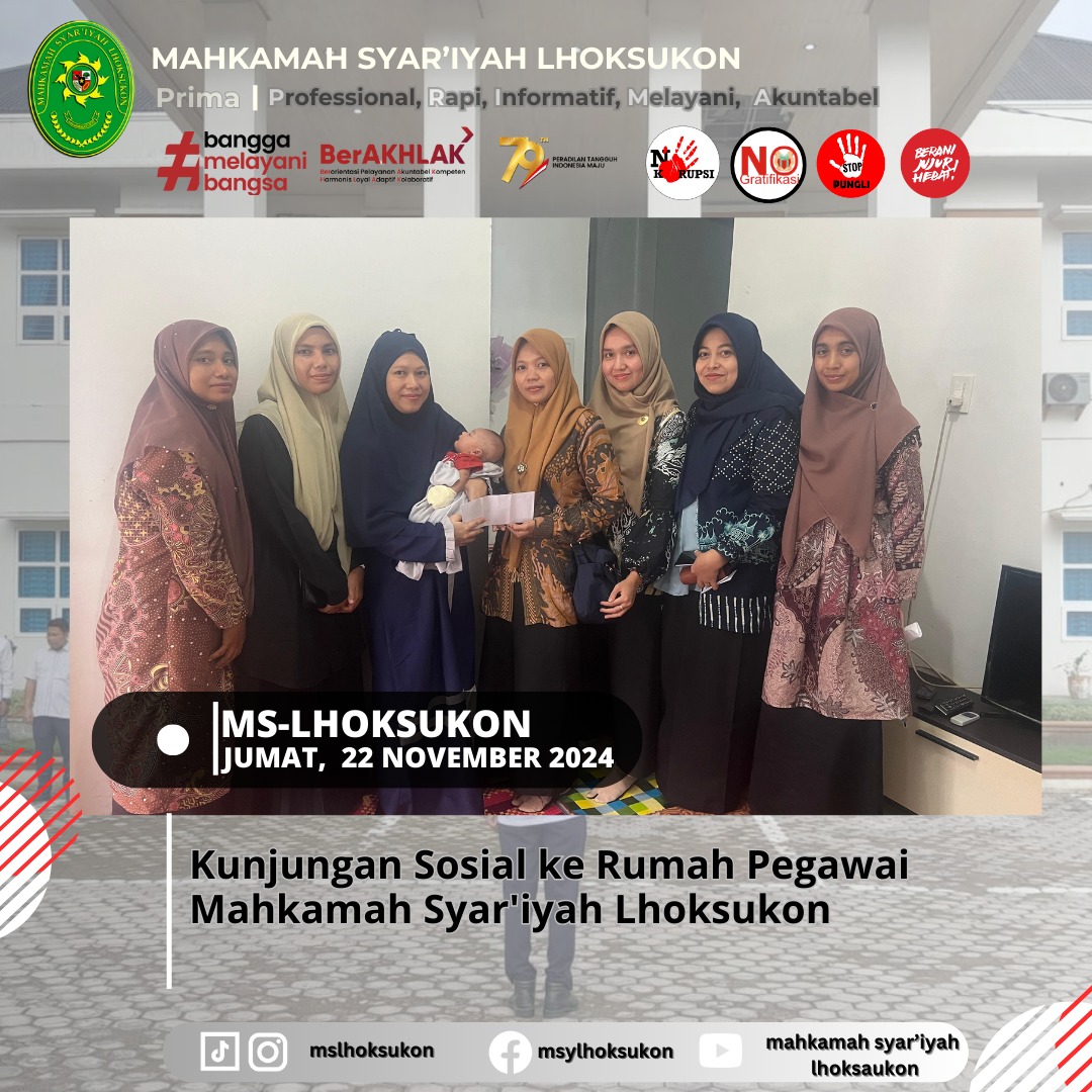 Kunjungan Sosial Ke Rumah Pegawai Mahkamah Syar'iyah Lhoksukon1
