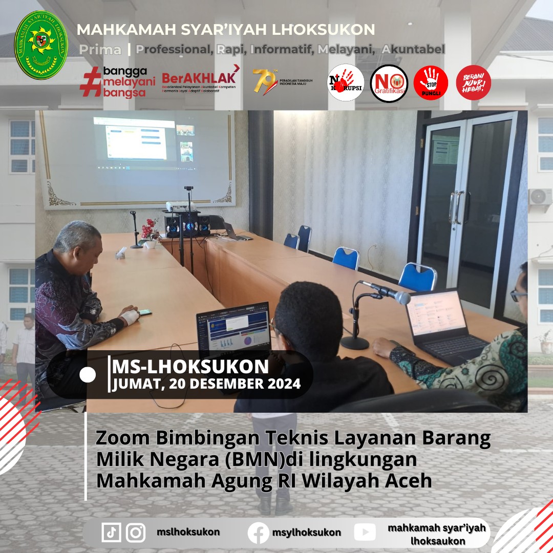 Zoom Bimbingan Teknis Layanan Barang Milik Negara (BMN)di lingkungan Mahkamah Agung RI Wilayah Aceh1