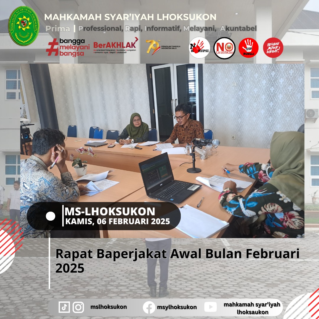 Rapat Baperjakat Awal Bulan Februari 2025