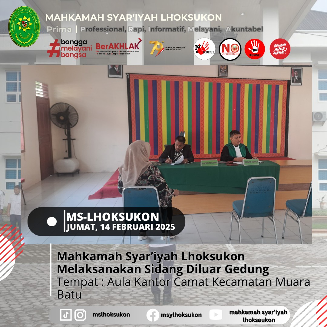 Mahkamah Syariyah Lhoksukon melaksanakan